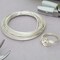 The Beadsmith Half-Round Craft Wire - Medium Temper Beading Wire, Silver Color, 16 Gauge, 4 Yards